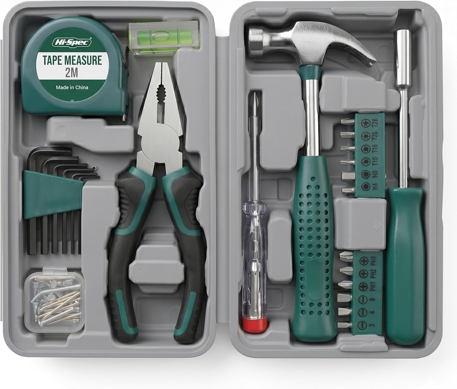 Hi-Spec Tool Set 25pc Pink Household DIY Tool Kit for Women