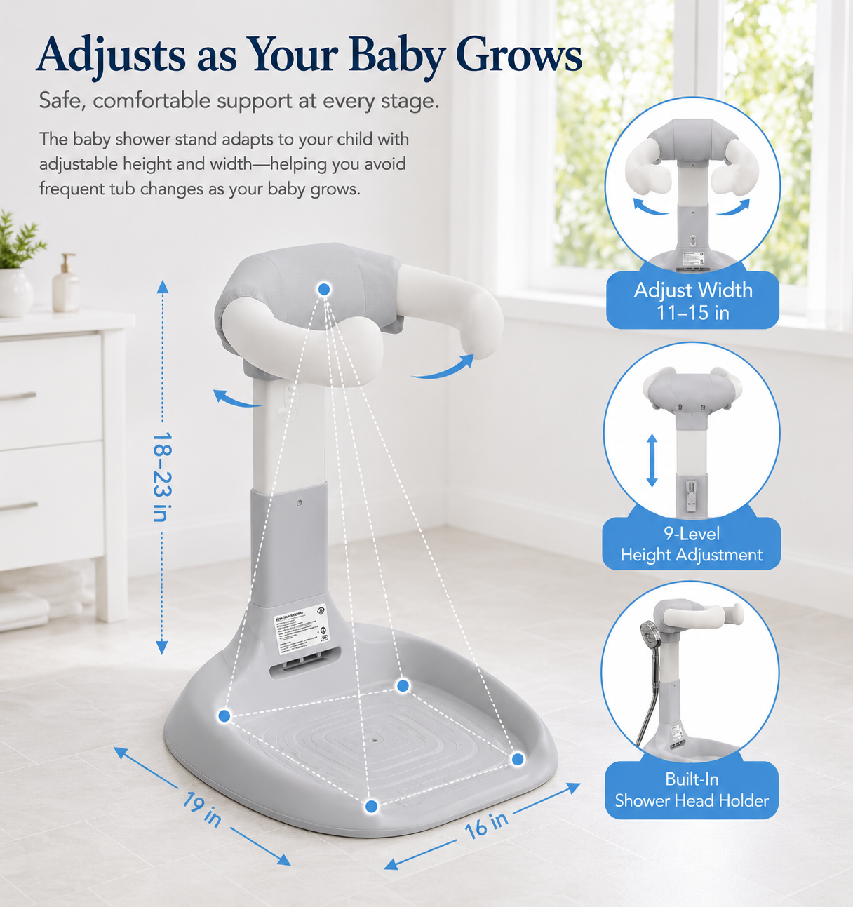 Baby Standing Bath Support Rack™