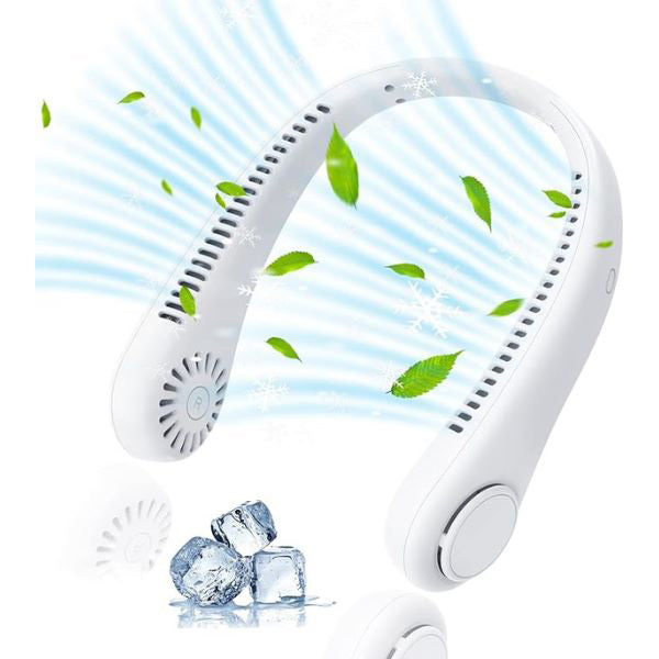 USB rechargeable portable neck fan